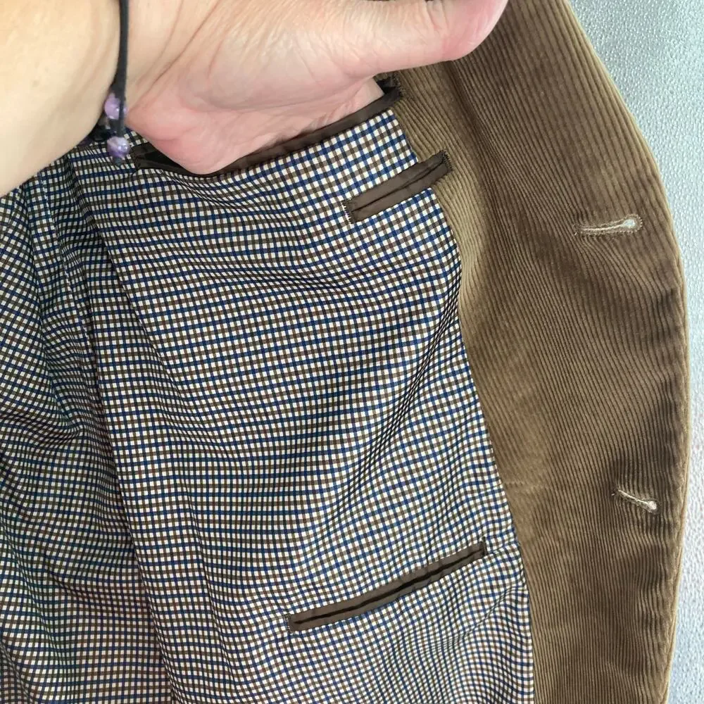 Saddlebred Heritage Corduroy Elbow Patches Western Sport Coat Brown Men’s 50R